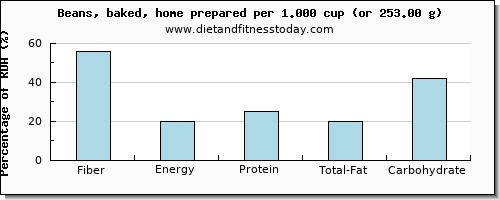 fiber and nutritional content in baked beans